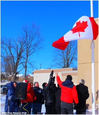 Flag Day for the 50th Anniversary of the Maple Leaf in Bradford West Gwillimbury
